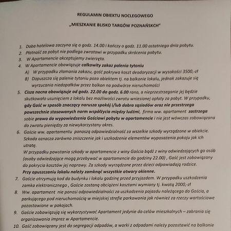 Ferienwohnung Mieszkanie Blisko Targow Poznanskich Exterior foto